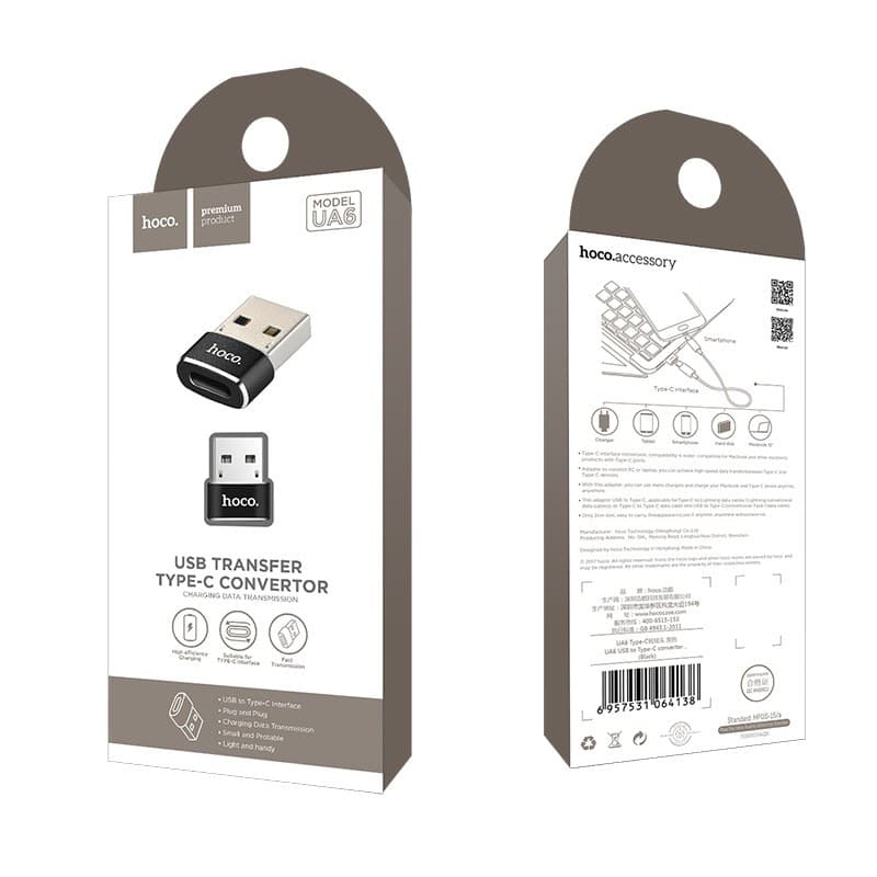 ADAPTATEUR HOCO UA6 USB TO TYPE C