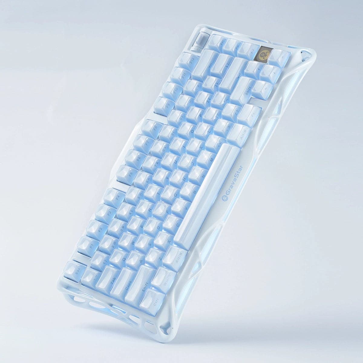 CLAVIER GAMING GRAVASTAR MERCURY K1 ICE BLUE LINEAR SWITCH TRI MODE