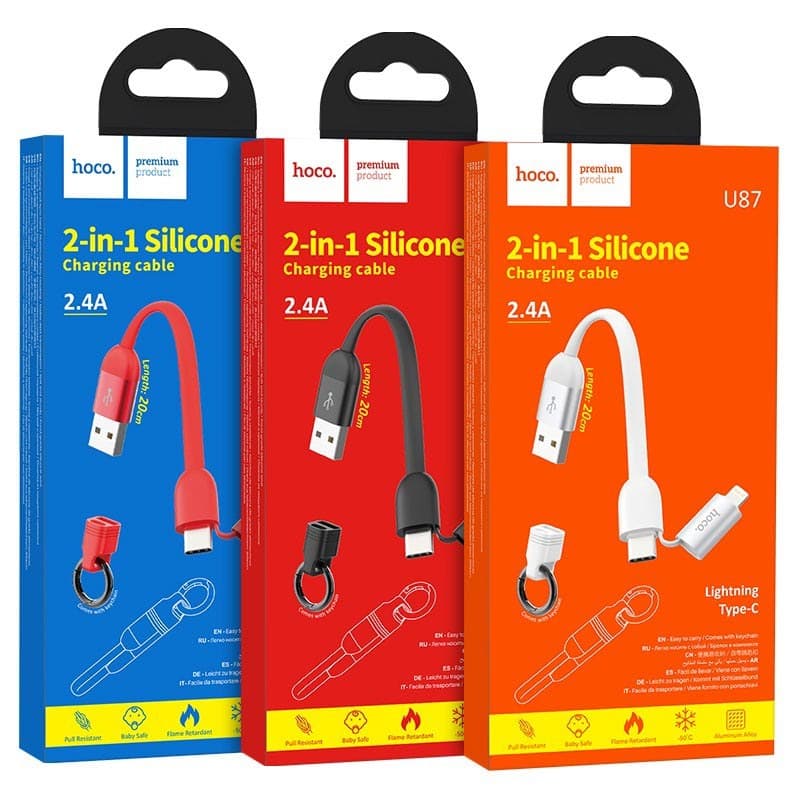 CABLE HOCO U87 USB TO LIGHTNING+ TYPE C