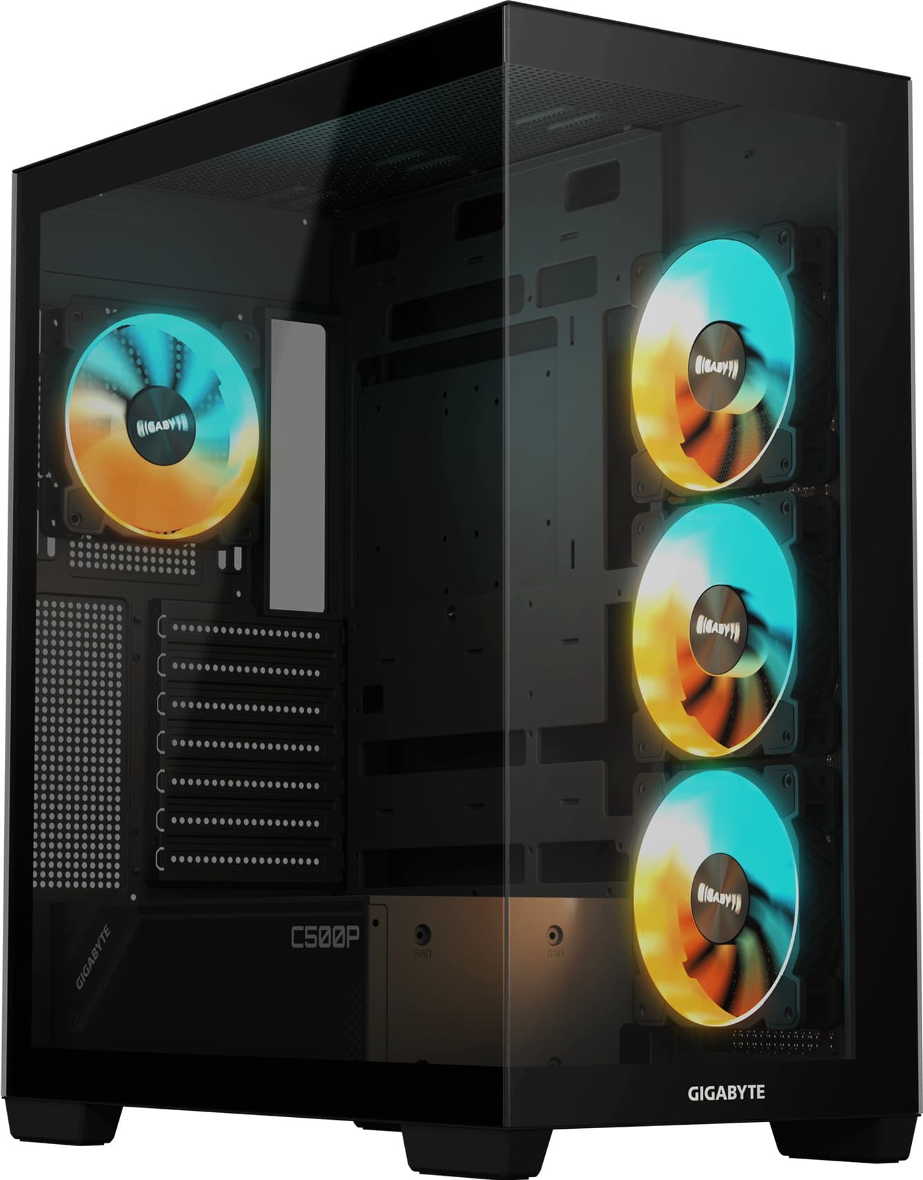 BOITIER GIGABYTE C500 PANORAMIC STEALTH 4 FAN ARGB BLACK