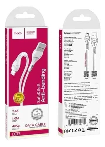 CABLE HOCO X37 USB TI FOR LIGHTNING 2.4A