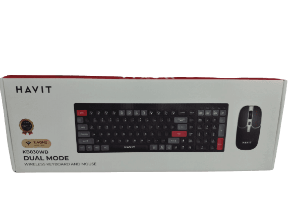 COMBO CLAVIER SOURIS HAVIT KB830 RECHARGEABLE +BT S/F