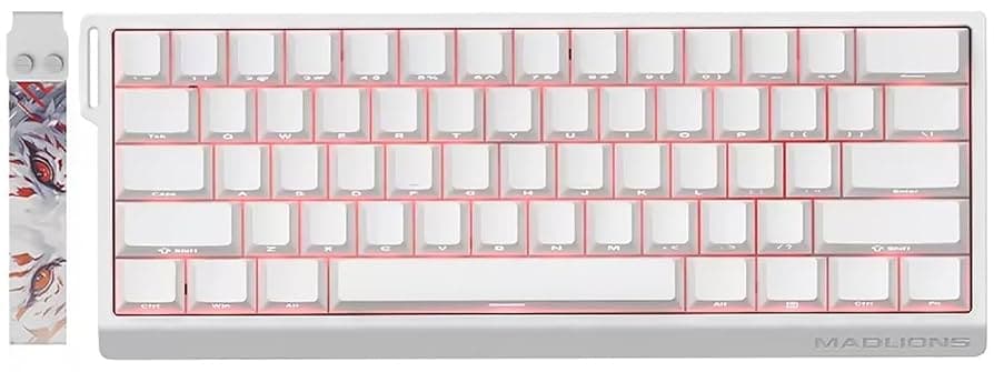CLAVIER MADLIONS MAD 60 HE WHITE MAGNETIQUE SWITCH RGB