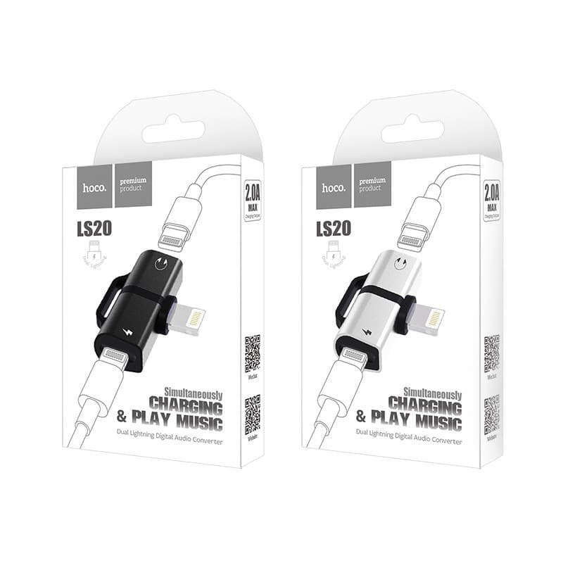 ADAPTATEUR HOCO LS20 DUAL LIGHTNING