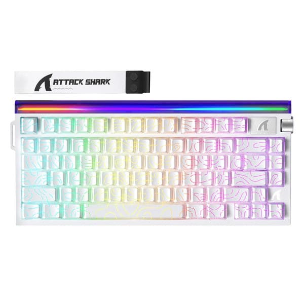 CLAVIER GAMING ATTACK SHARK R85 HE WHITE MECANIQUE MAGNETIQUE