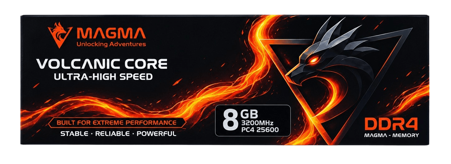 RAM MAGMA VOLCANIC CORE 8 GB 3200MHZ DESKTOP