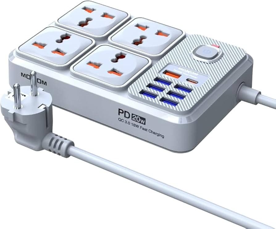 MULTI PRISE MOXOM ST17 2500W 7 USB + 1PD
