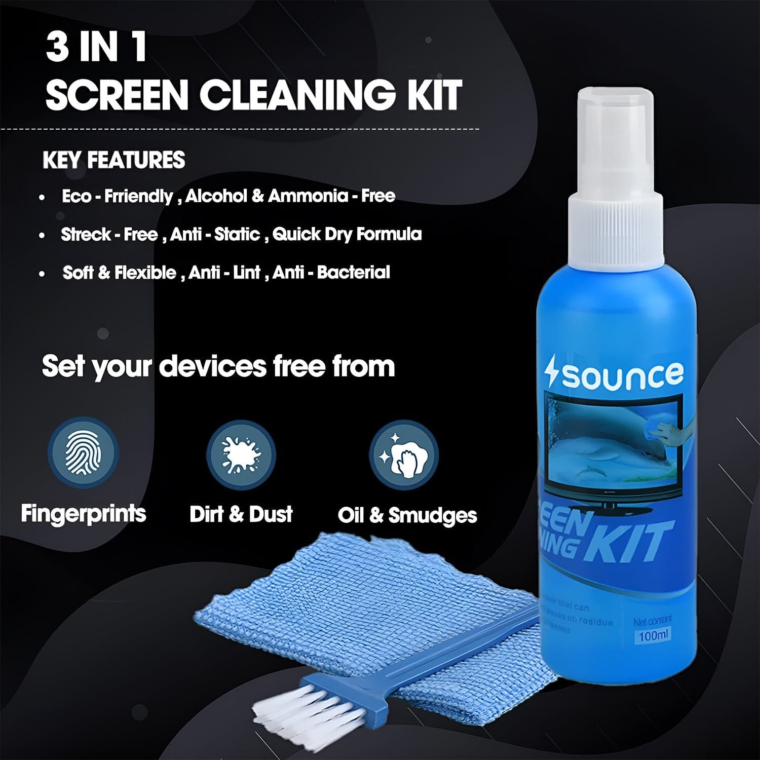 NETTOYANT ECRAN 3EN1 LILY CLEAN