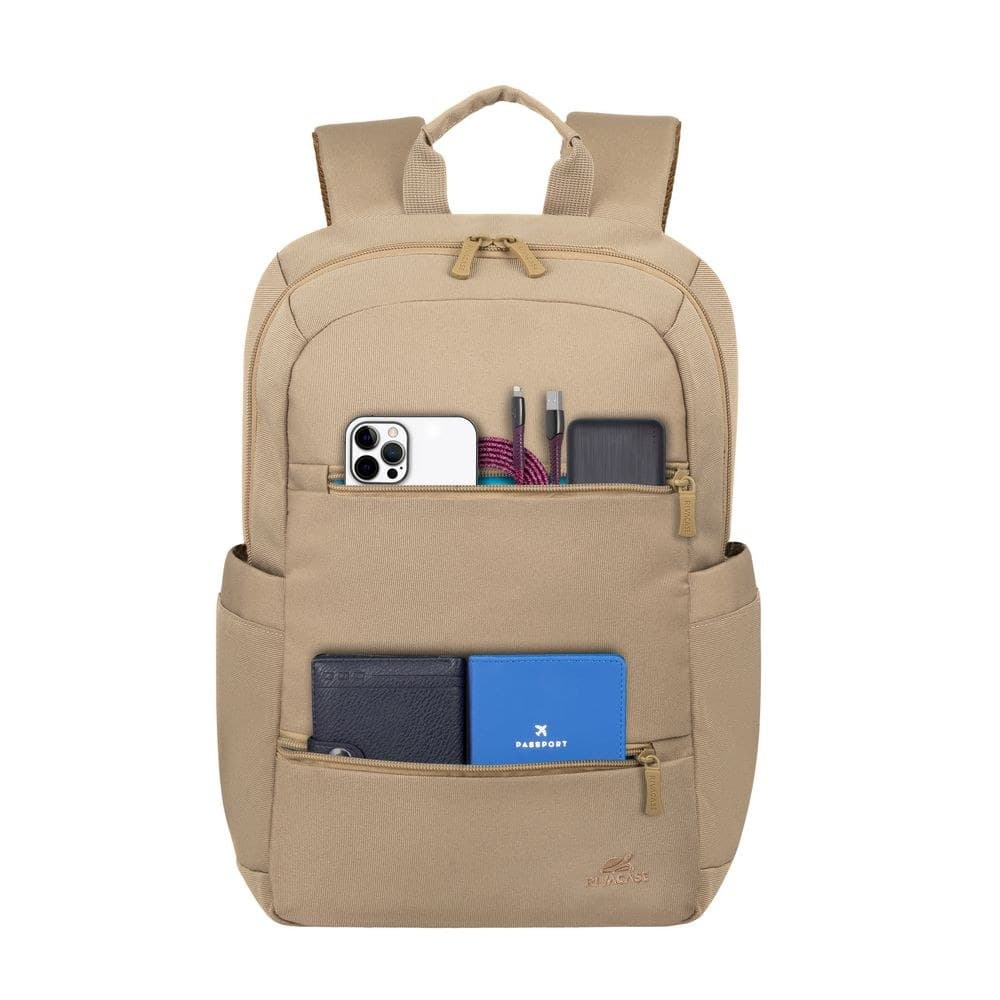 SAC A DOS RIVACASE 8264 BEIGE 14"